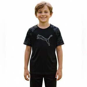 𝅺puma Youth Large Boy’s Dri Fit Short Sleeved Black Top, Preloved
